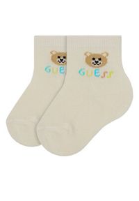 Guess Skarpety długie H4YZ07 Z3G10 Beżowy. Kolor: beżowy. Materiał: bawełna #2