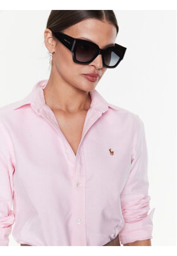 Polo Ralph Lauren Koszula 211891377002 Różowy Regular Fit. Typ kołnierza: polo. Kolor: różowy. Materiał: bawełna