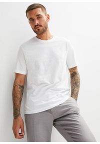 bonprix - T-shirt (2 szt.), z czystej bawełny organicznej. Kolor: biały. Materiał: bawełna