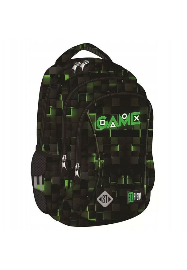 St. Majewski - PLECAK 29X45X13 1ZAM 4KIESZ STRIGHT GREEN GAME