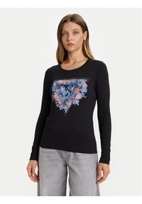 Guess Bluzka W5BI74 J1314 Czarny Slim Fit. Kolor: czarny. Materiał: bawełna #1