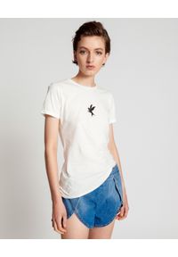ONETEASPOON - Biała koszulka Bower Bird. Kolor: biały. Materiał: bawełna. Wzór: nadruk. Styl: klasyczny #3