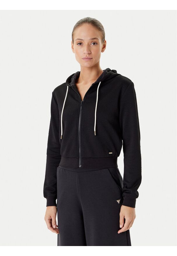 Guess Bluza V5YQ06 KBSL2 Czarny Regular Fit. Kolor: czarny. Materiał: syntetyk
