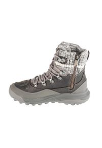 Merrell - Buty trekkingowe damskie, Siren 4 Thermo Mid Zip WP. Wysokość cholewki: za kostkę. Zapięcie: sznurówki. Kolor: szary. Materiał: guma, skóra, syntetyk, materiał, tkanina. Szerokość cholewki: normalna. Sport: turystyka piesza