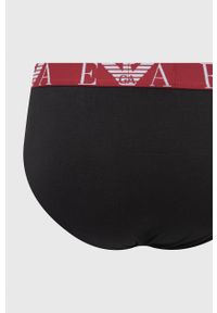 Emporio Armani Underwear Slipy (3-pack) męskie kolor czarny. Kolor: czarny. Materiał: materiał