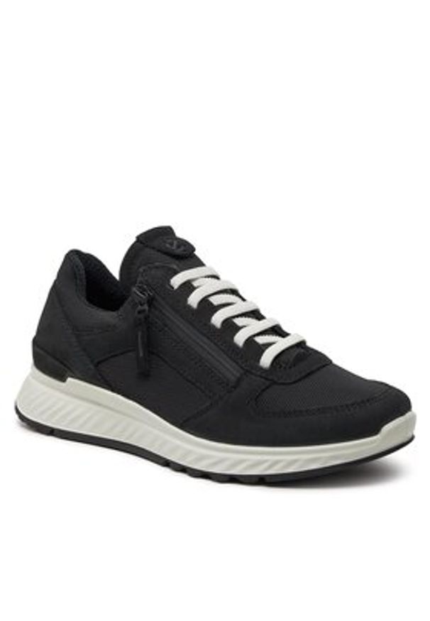 ecco - ECCO Sneakersy Exostride W Low Zip 83540351052 Czarny. Kolor: czarny. Materiał: materiał