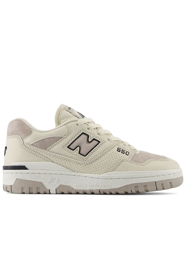 Buty damskie New Balance BBW550RB - beżowe. Okazja: na co dzień. Kolor: beżowy. Materiał: materiał, syntetyk, skóra. Szerokość cholewki: normalna. Wzór: motyw zwierzęcy, nadruk