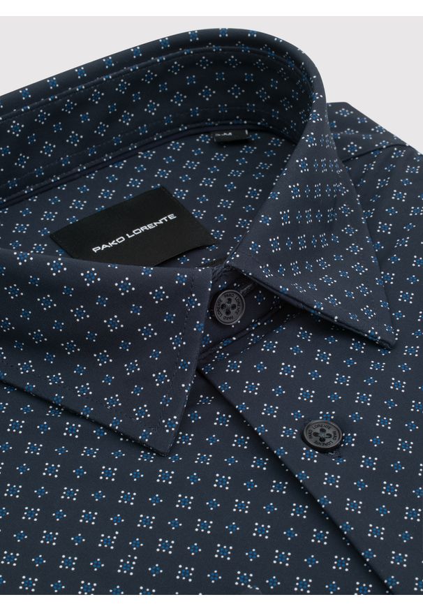 Pako Lorente - PAKO LORENTE – Koszula męska we wzór geometryczny. Materiał: elastan, nylon. Długość rękawa: długi rękaw. Długość: długie. Wzór: geometria. Sezon: wiosna