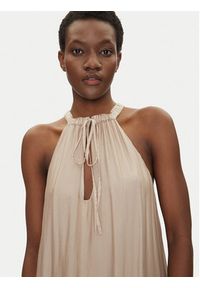Bomboogie Sukienka letnia AW8993TSET5 Beżowy Relaxed Fit. Kolor: beżowy. Materiał: jedwab. Sezon: lato #2