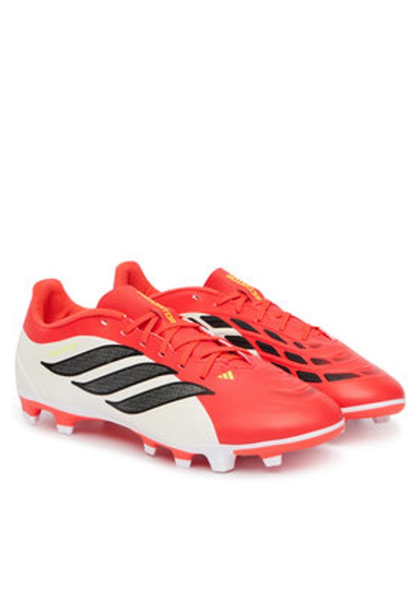 Adidas - adidas Buty do piłki nożnej Predator Club Firm Ground/Multi Ground JS0349 Czerwony. Kolor: czerwony. Materiał: syntetyk