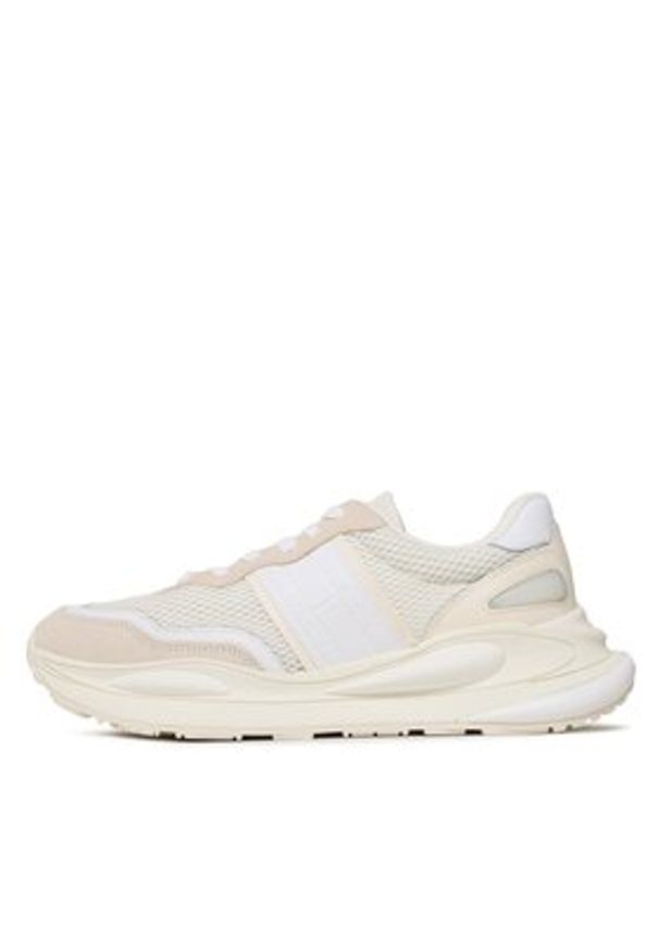 Tommy Jeans Sneakersy Runner EM0EM01170 Beżowy. Kolor: beżowy. Materiał: materiał