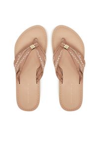 TOMMY HILFIGER - Tommy Hilfiger Japonki Th Chain Print Elevated Sandal FW0FW08519 Beżowy. Kolor: beżowy. Materiał: materiał. Wzór: nadruk #4