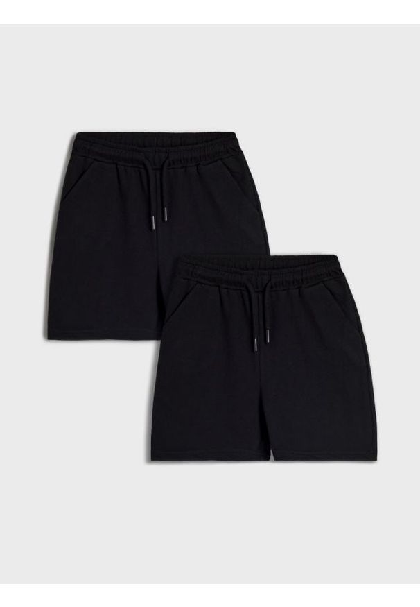 Sinsay - Szorty 2 pack - czarny. Kolor: czarny