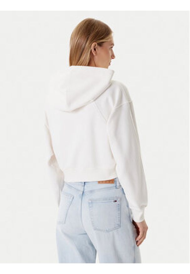 Tommy Jeans Bluza Linear DW0DW21163 Écru Boxy Fit. Materiał: bawełna