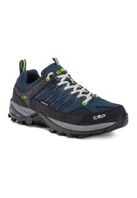 Buty trekkingowe męskie CMP Rigel Low Wp. Zapięcie: sznurówki. Kolor: czarny, niebieski, wielokolorowy. Materiał: zamsz, materiał, skóra, nylon. Szerokość cholewki: normalna