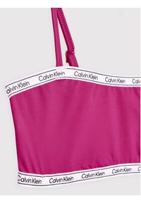 Calvin Klein Swimwear Strój kąpielowy Logo Tape KY0KY00016 Różowy. Kolor: różowy. Materiał: syntetyk #5