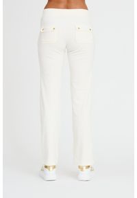 Juicy Couture - JUICY COUTURE Spodnie ecru Gold Del Ray Pocketed Pant. Kolor: beżowy #4