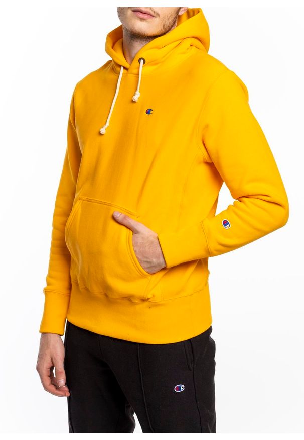 Bluza Champion Premium Reverse Weave Hoodie (214675-OS030). Kolor: żółty. Materiał: materiał. Styl: elegancki, sportowy
