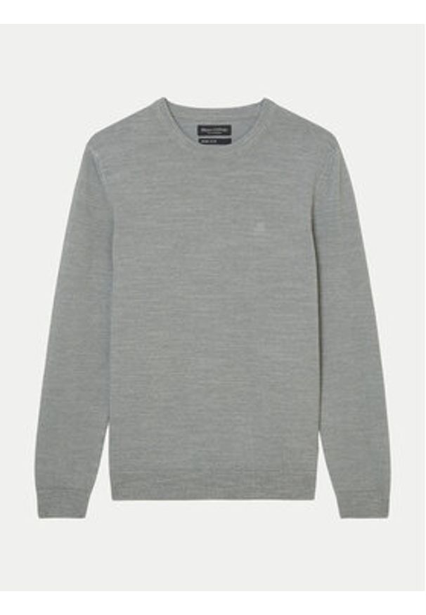 Marc O'Polo Sweter M26 5023 60074 Szary Regular Fit. Typ kołnierza: polo. Kolor: szary. Materiał: bawełna