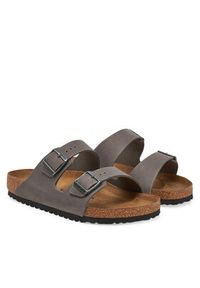 Birkenstock Klapki Arizona 1027046 Szary. Kolor: szary. Materiał: skóra, zamsz #3