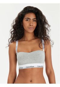 Calvin Klein Underwear Biustonosz bezfiszbinowy 000QF7628E Szary. Kolor: szary. Materiał: bawełna