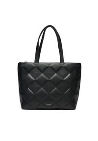 Calvin Klein Torebka Diamond Quilt K60K612906 Czarny. Kolor: czarny. Materiał: skórzane