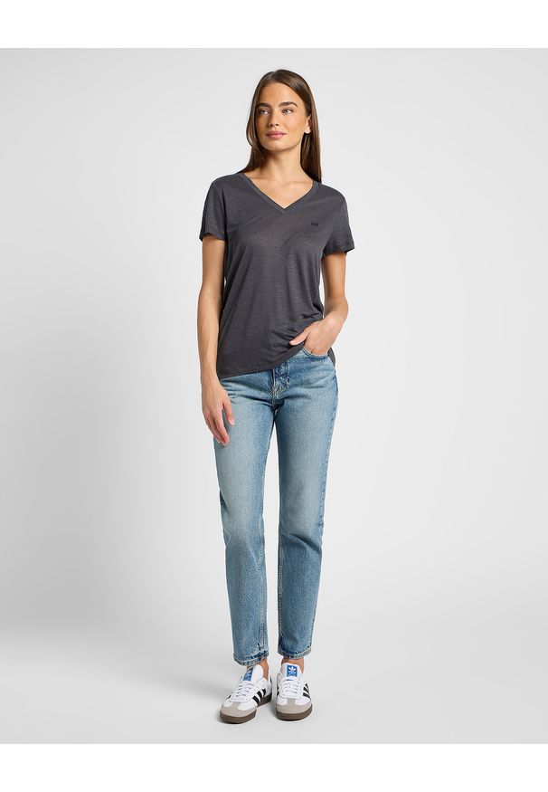 Lee - LEE DAMSKIE SPODNIE JEANSOWE CAROL NOSTALGIA DENIM 112360027 L30U016287