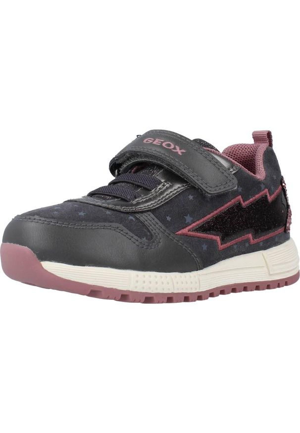 Geox - Buty GEOX B ALBEN GIRL A Szary. Kolor: szary. Materiał: syntetyk, tkanina, skóra. Sport: turystyka piesza