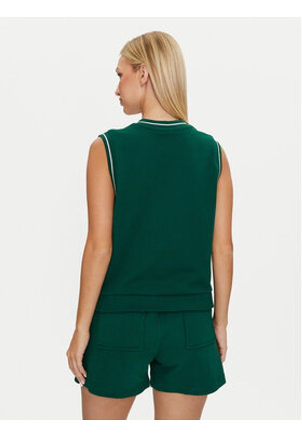 Reebok Sweter Cl Cs Vest 100075522 Zielony Regular Fit. Kolor: zielony. Materiał: bawełna