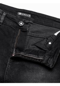 Ombre Clothing - Spodnie męskie jeansowe P942 - czarne - L. Kolor: czarny. Materiał: jeans. Styl: klasyczny #4