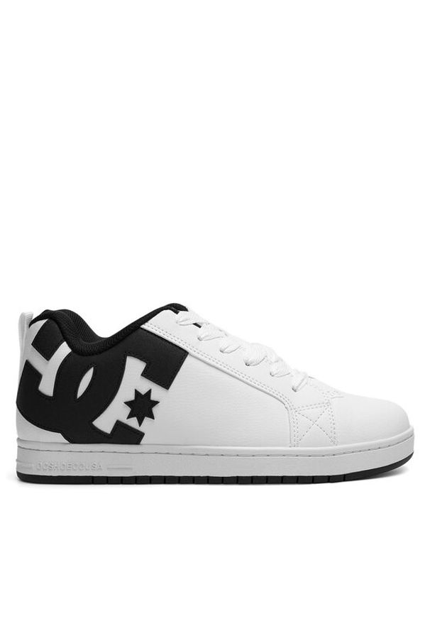 DC Sneakersy COURT GRAFFIK 300529-WLK Biały. Kolor: biały. Materiał: skóra