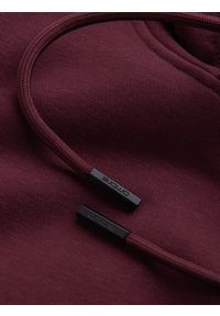Ombre Clothing - Męska dresowa bluza kangurka z kapturem BASIC – bordowa V3 OM-SSBN-0161 - XXL. Okazja: na co dzień. Typ kołnierza: kaptur. Kolor: czerwony. Materiał: dresówka. Wzór: jednolity. Styl: sportowy, casual #6
