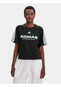 Adidas - adidas T-Shirt Tiro x Common Goal Jacquard JL9212 Czarny Loose Fit. Kolor: czarny. Materiał: syntetyk