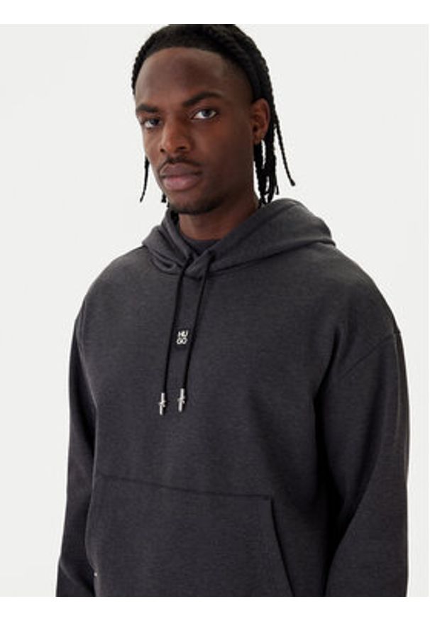 Hugo - HUGO Bluza Dineo 50553395 Szary Relaxed Fit. Kolor: szary. Materiał: syntetyk, bawełna