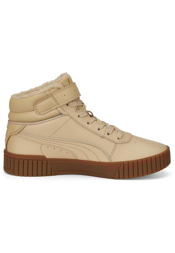 Buty Puma Carina 2.0, Kobiety. Zapięcie: rzepy. Kolor: beżowy. Materiał: materiał, syntetyk, skóra. Szerokość cholewki: normalna. Sport: turystyka piesza