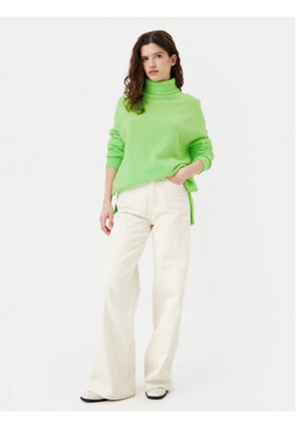 AMERICAN VINTAGE - American Vintage Golf Raxow RAX18FH24 Zielony Loose Fit. Typ kołnierza: golf. Kolor: zielony. Materiał: wełna. Styl: vintage