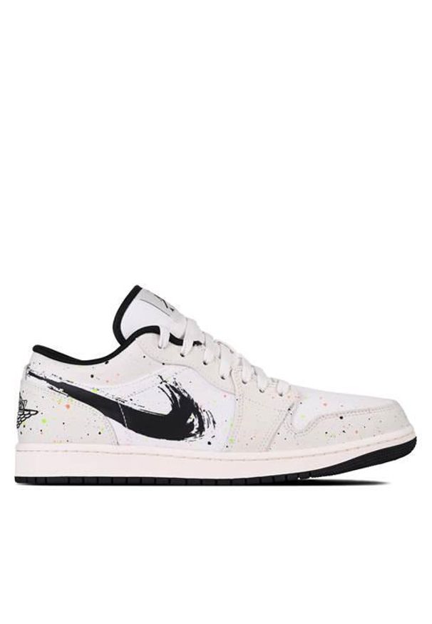 Buty do chodzenia męskie Nike Air Jordan 1 Retro Low. Zapięcie: sznurówki. Kolor: biały. Materiał: guma, skóra, syntetyk, materiał. Szerokość cholewki: normalna. Model: Nike Air Jordan. Sport: turystyka piesza