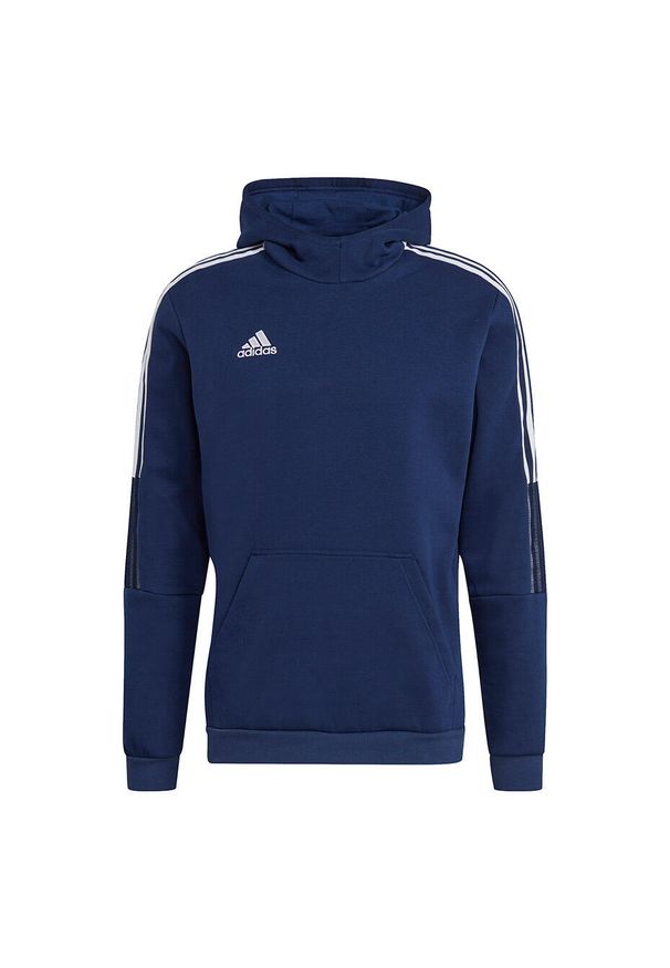 Adidas - Bluza piłkarska męska adidas Tiro 21 Sweat Hoody. Kolor: niebieski, wielokolorowy, biały. Materiał: poliester, bawełna. Sport: piłka nożna