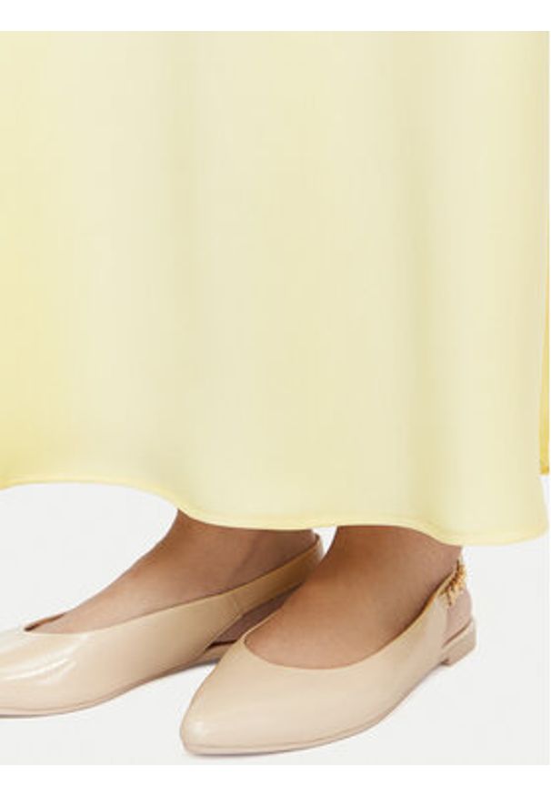 Vero Moda Spódnica maxi Livia 10350079 Żółty jasny Regular Fit. Kolor: żółty. Materiał: syntetyk