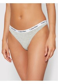 Calvin Klein Underwear Stringi 0000D1617E Szary. Kolor: szary. Materiał: bawełna #1