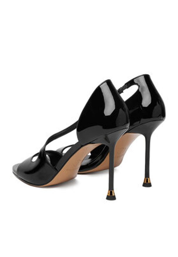 Eva Minge Sandały EO-VIOLETA-LT1735-2 Czarny. Kolor: czarny. Materiał: skóra, syntetyk