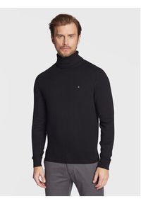 TOMMY HILFIGER - Tommy Hilfiger Golf Pima MW0MW28048 Czarny Regular Fit. Typ kołnierza: golf. Kolor: czarny. Materiał: bawełna #2
