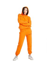 LEONE 1947 APPAREL - Damski dres z kapturem Only One. Kolor: pomarańczowy. Materiał: dresówka. Sport: fitness