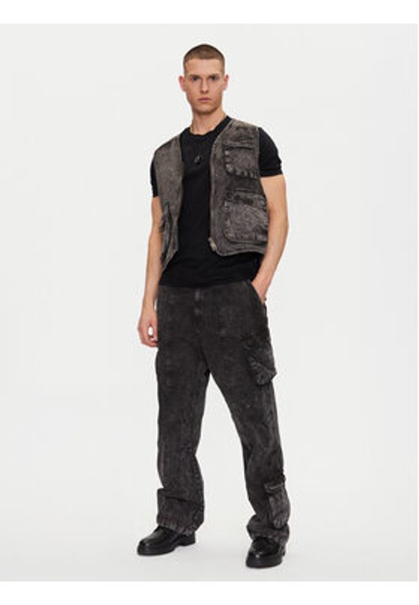 Alpha Industries Kamizelka Canvas Acid Vest 156140 Czarny Regular Fit. Kolor: czarny. Materiał: bawełna