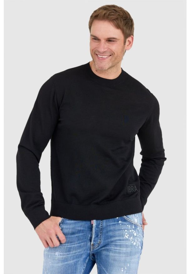 DSQUARED2 Czarny sweter męski ibra, Rozmiar L. Kolor: czarny