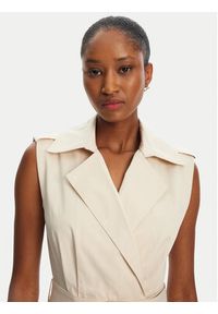 Morgan Sukienka codzienna 251-ROAD Beżowy Regular Fit. Okazja: na co dzień. Kolor: beżowy. Materiał: bawełna, syntetyk. Typ sukienki: proste. Styl: casual #5