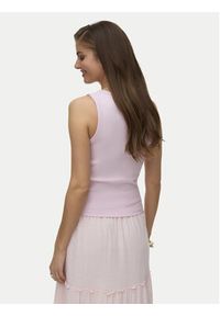 Vero Moda Top Chole 10344951 Różowy Regular Fit. Kolor: różowy. Materiał: bawełna #2