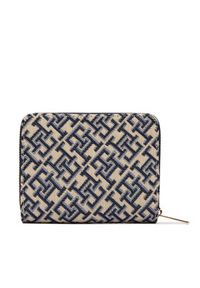 TOMMY HILFIGER - Tommy Hilfiger Portfel Th Icon Med Za W/ Flap Jacquard AW0AW18759 Niebieski. Kolor: niebieski. Materiał: materiał #3