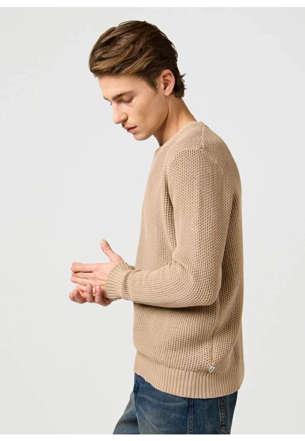 Wrangler - WRANGLER MĘSKA SWETER WRANGLER CREWNECK SWEATER TIMBERWOLF 112364321