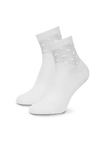 Nine West Zestaw 2 par wysokich skarpet damskich KR_NW_STREET_W_SS25 (2 PACK) Biały. Kolor: biały. Materiał: materiał, bawełna